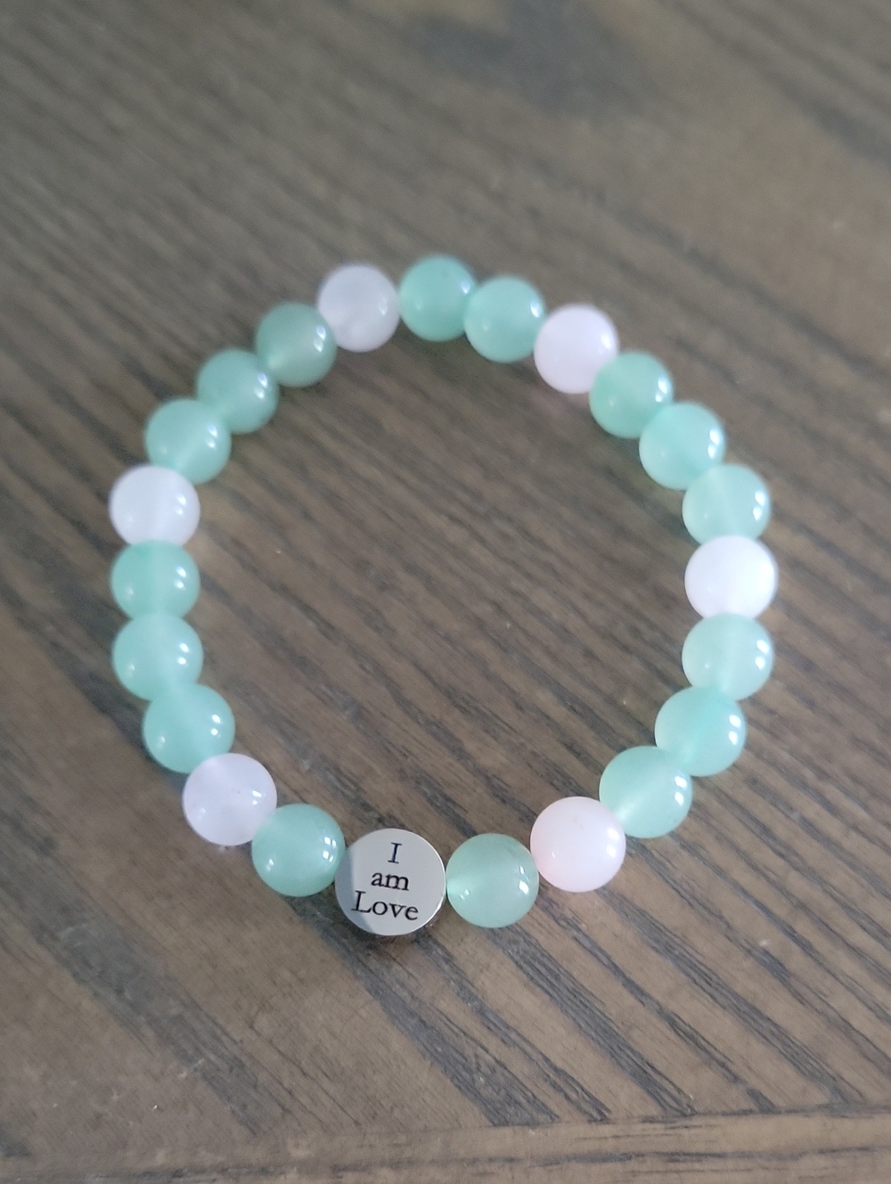 Handmade I Am Love Affirmation Crystal Bracelet